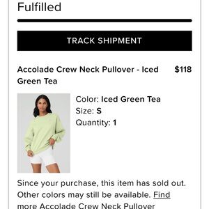 ALO Yoga Accolade Crew Neck Sweater - Iced Green Tea